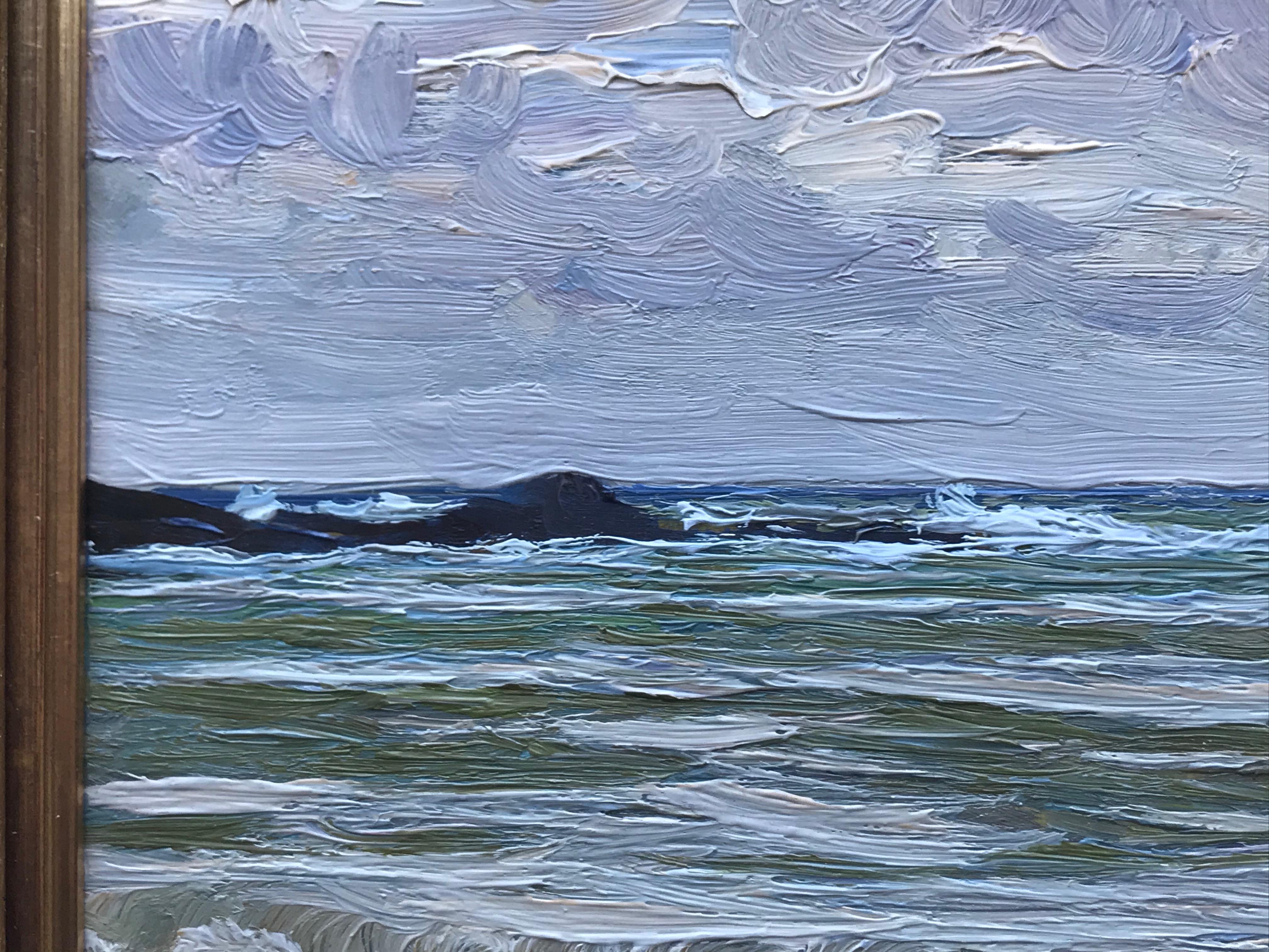 Giorgio Belloni, Italian Impressionist, plein air seascape, Ligurian coast 4
