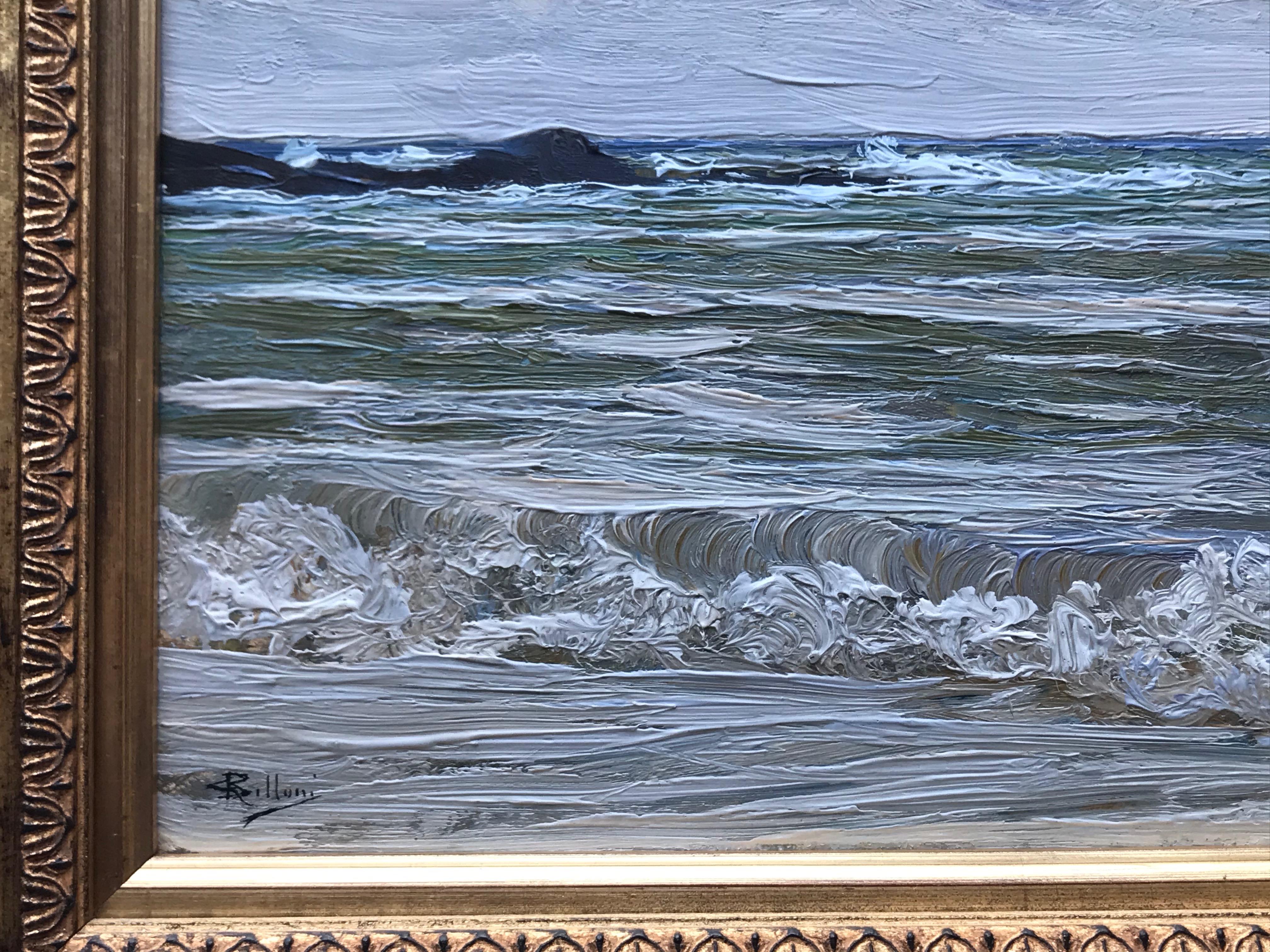 Giorgio Belloni, Italian Impressionist, plein air seascape, Ligurian coast 7