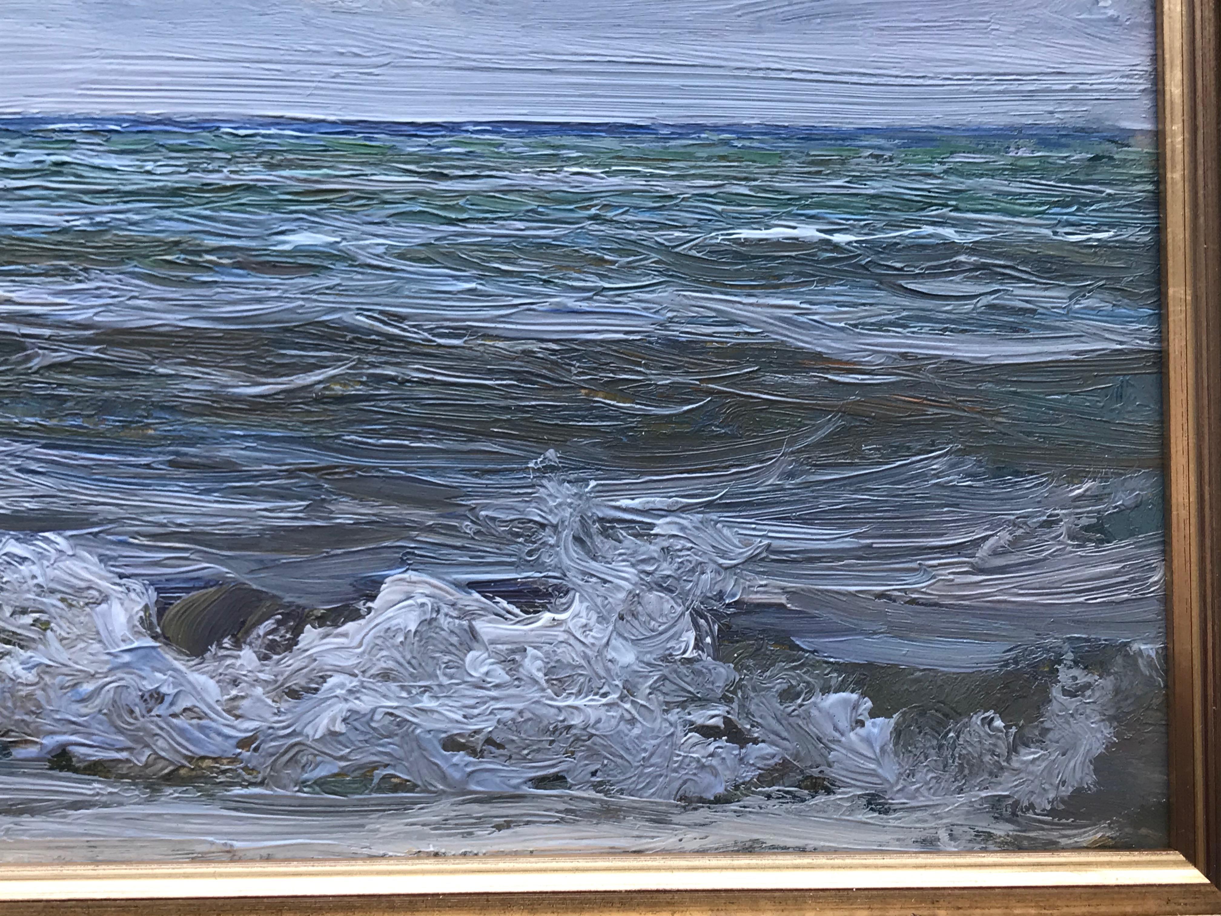 Giorgio Belloni, Italian Impressionist, plein air seascape, Ligurian coast 6