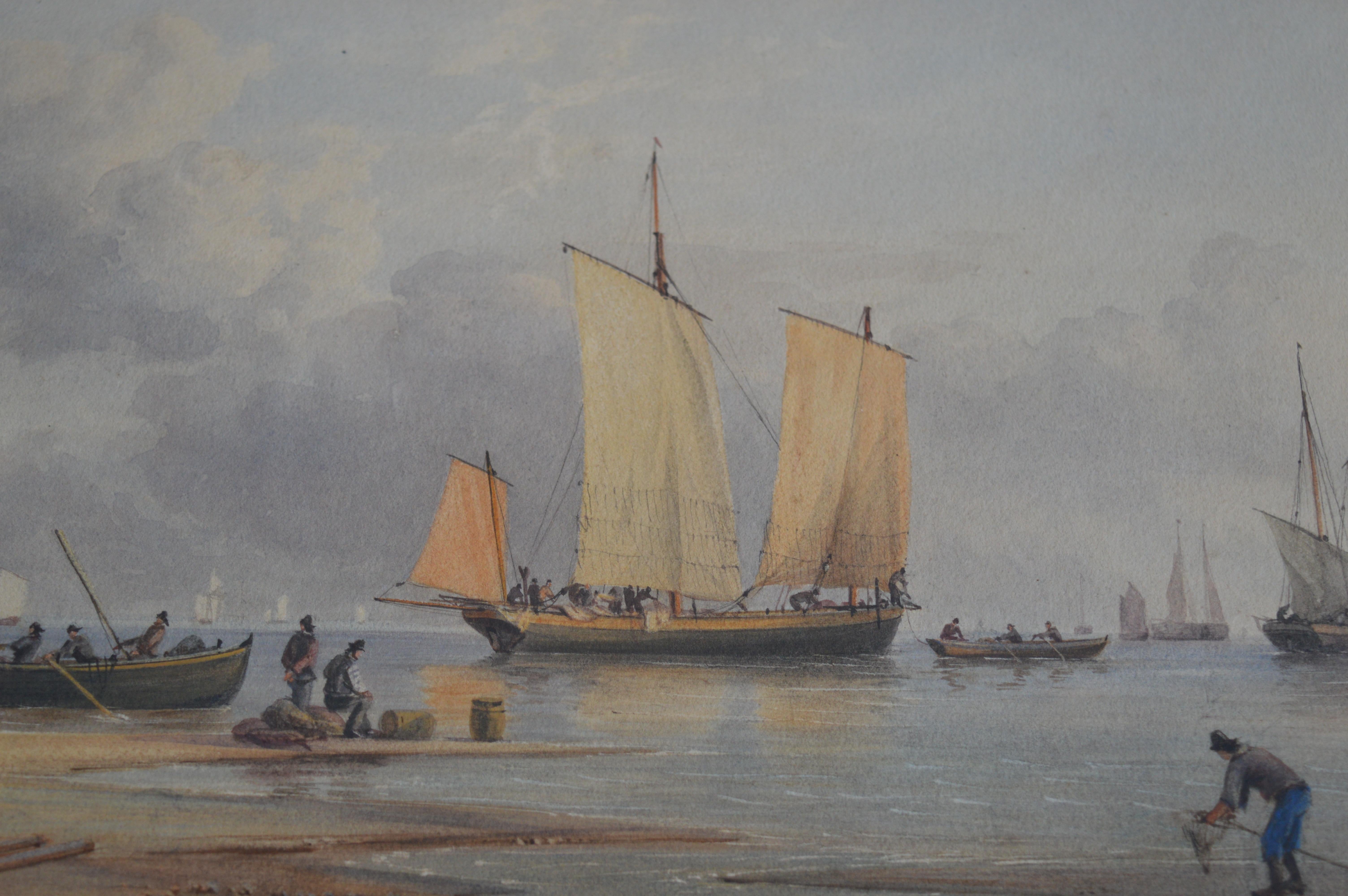 John Cantiloe Joy, 19e siècle paysage marin, intérêt maritime en vente 4