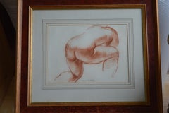 Frank Dobson, Study of a nude, sanguine chalk