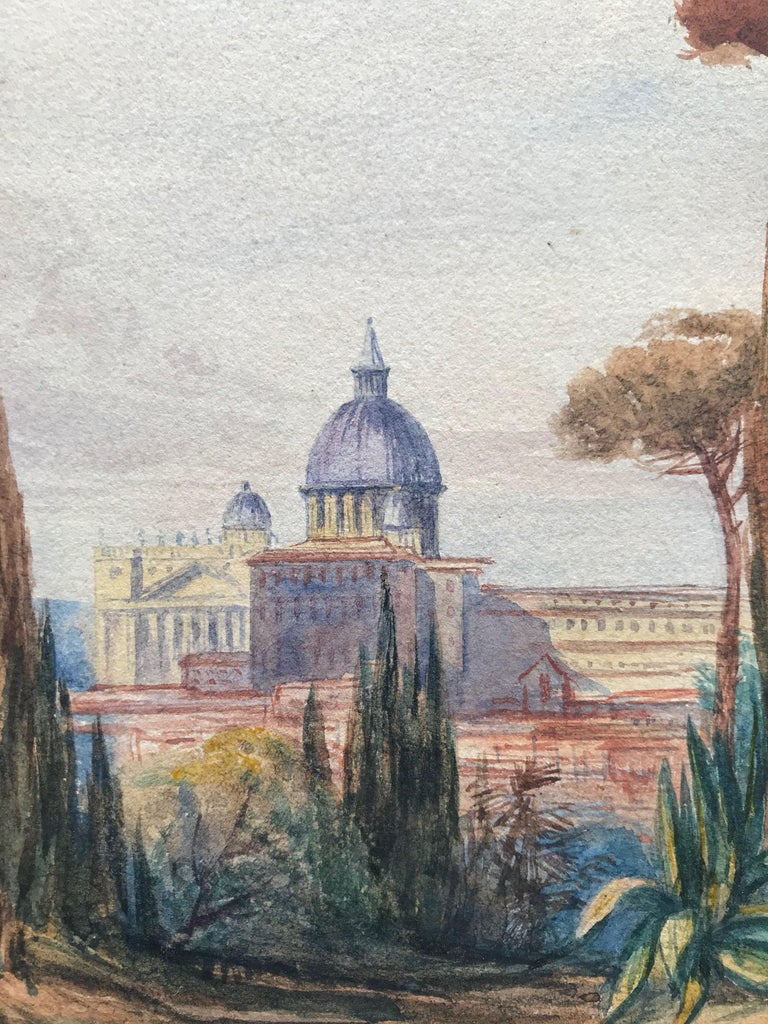 A Grand Tour view of  St Peter's Rome, Roman Campagna, Italy - Art by Thomas Hartley Cromek