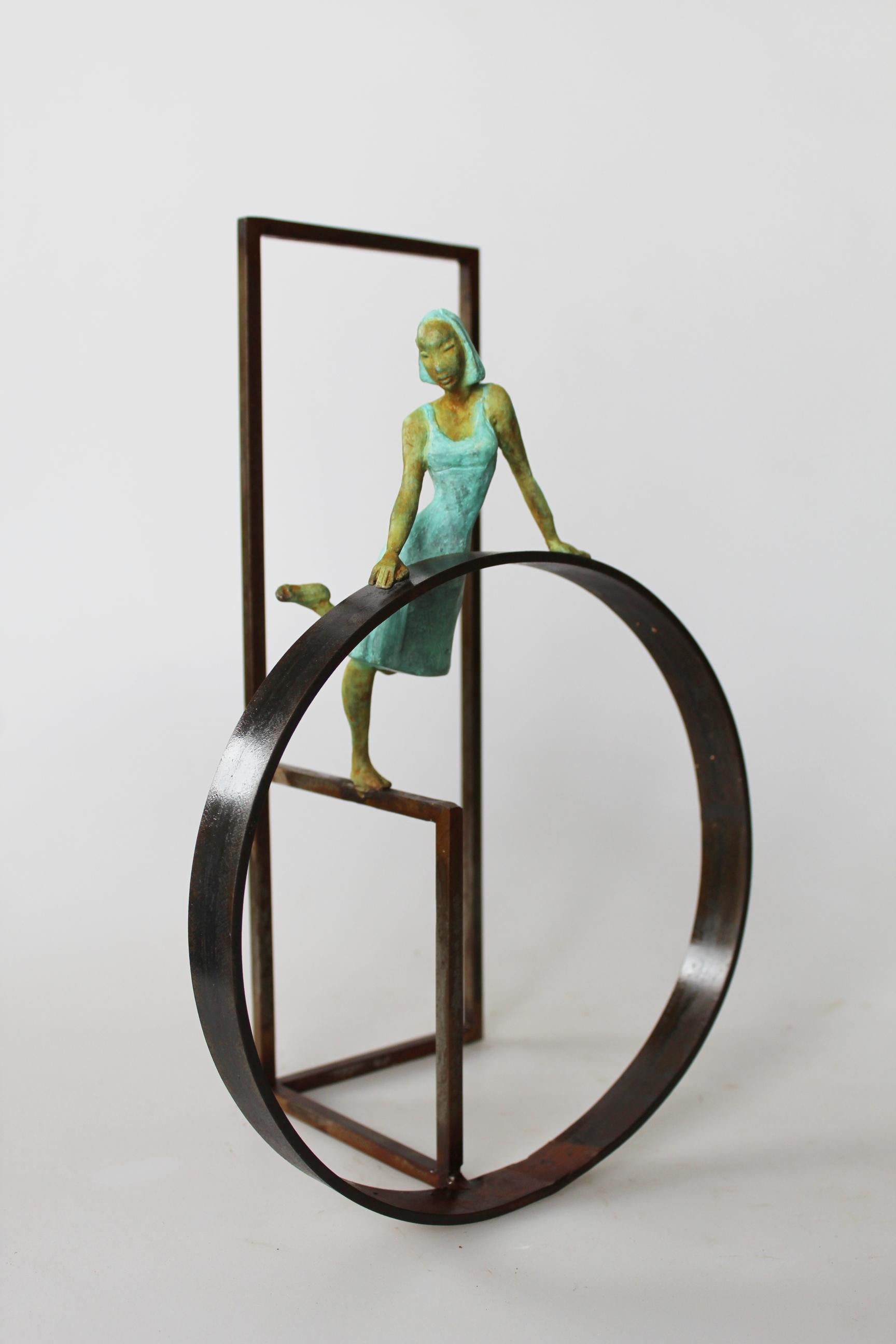Joan Artigas Planas Figurative Sculpture - "Cuba Salsa II" contemporary bronze table, mural sculpture figurative dancing