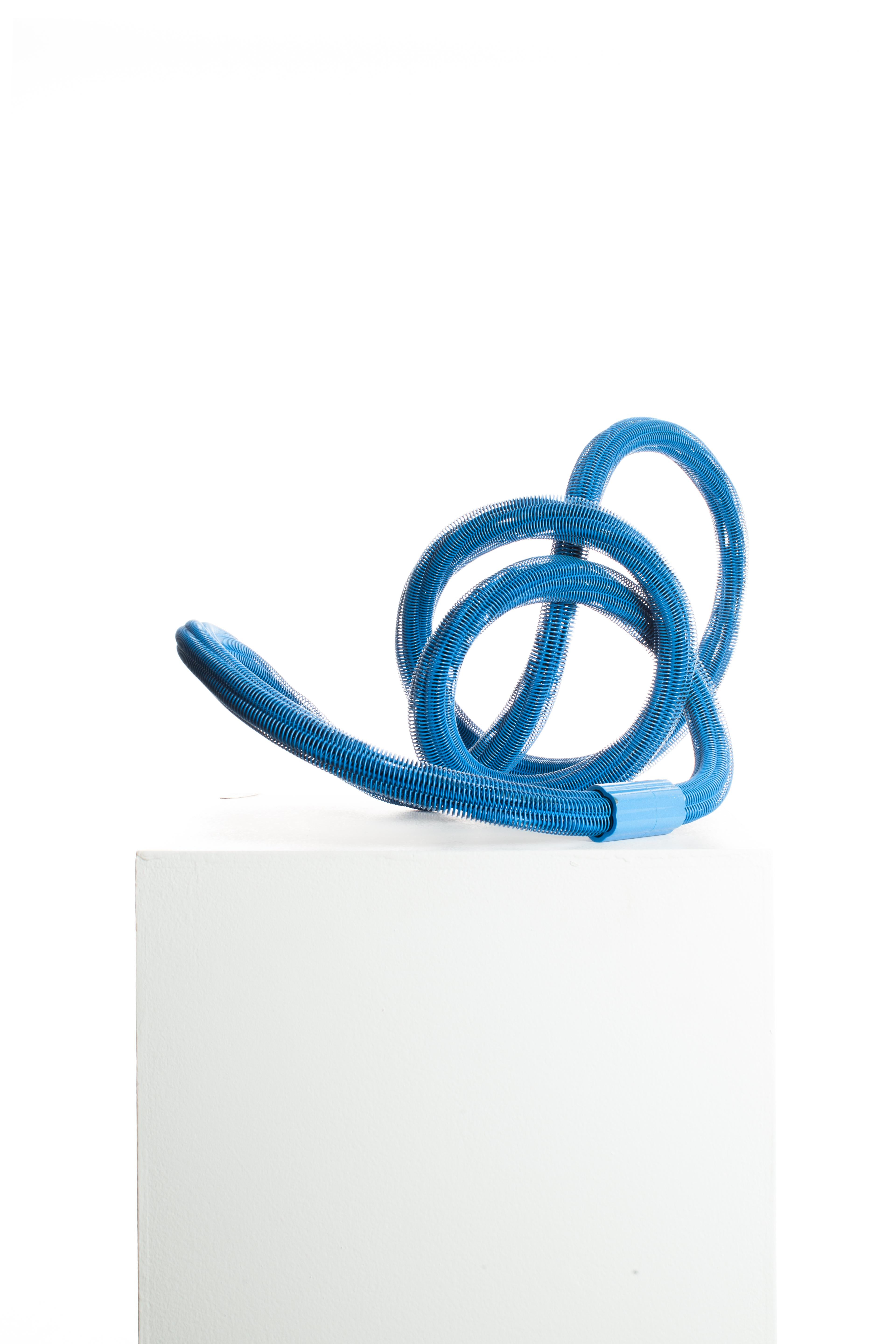 Blue, Powder Coating, Wire, Steel, Abstract, Contemporary, Modern, Sculpture For Sale 2