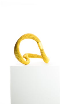 Yellow, Powder Coating, Wire, Steel, Abstract, Contemporary, Modern, Sculpture