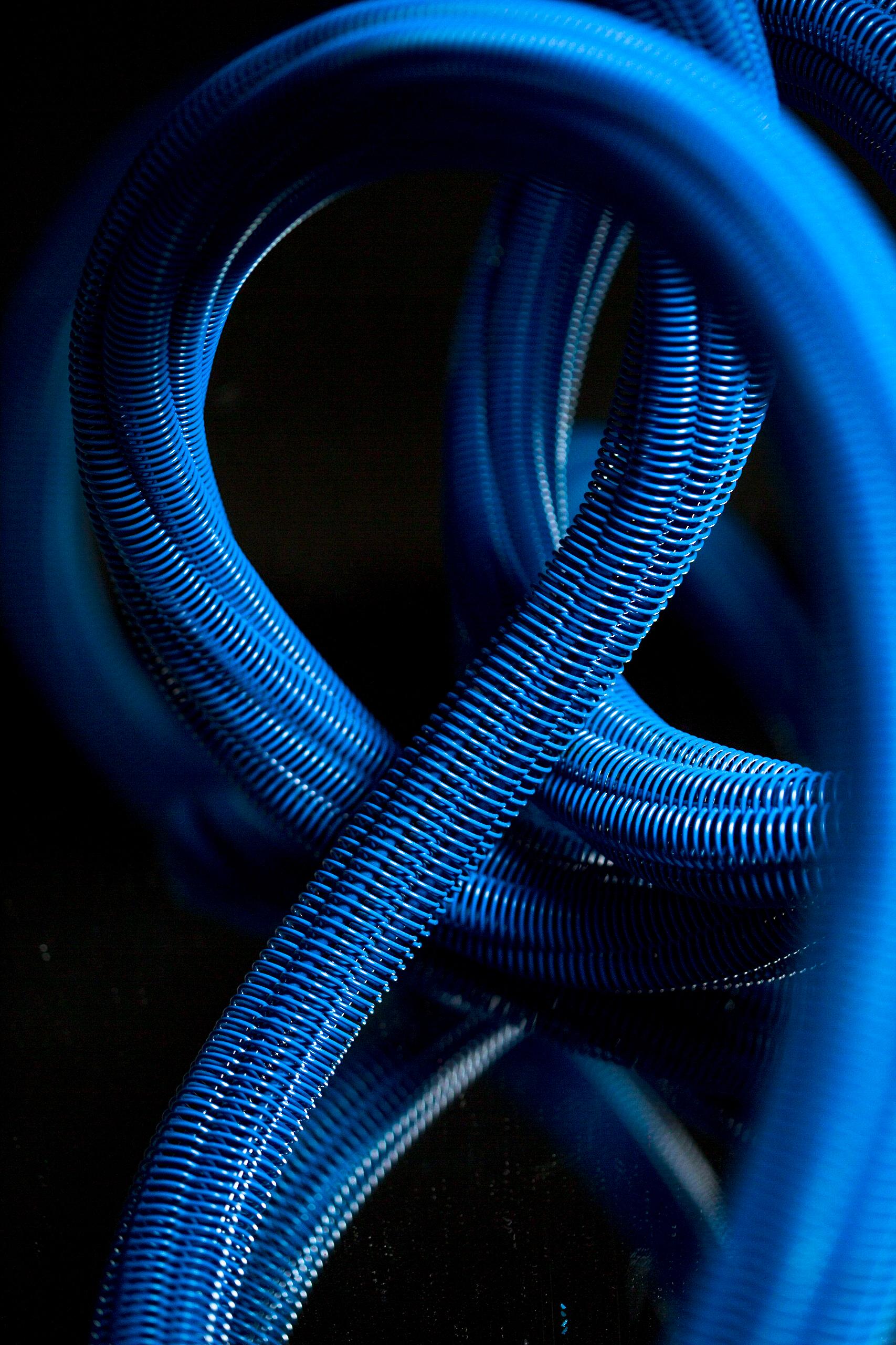 Blue, Powder Coating, Wire, Steel, Abstract, Contemporary, Modern, Sculpture For Sale 5