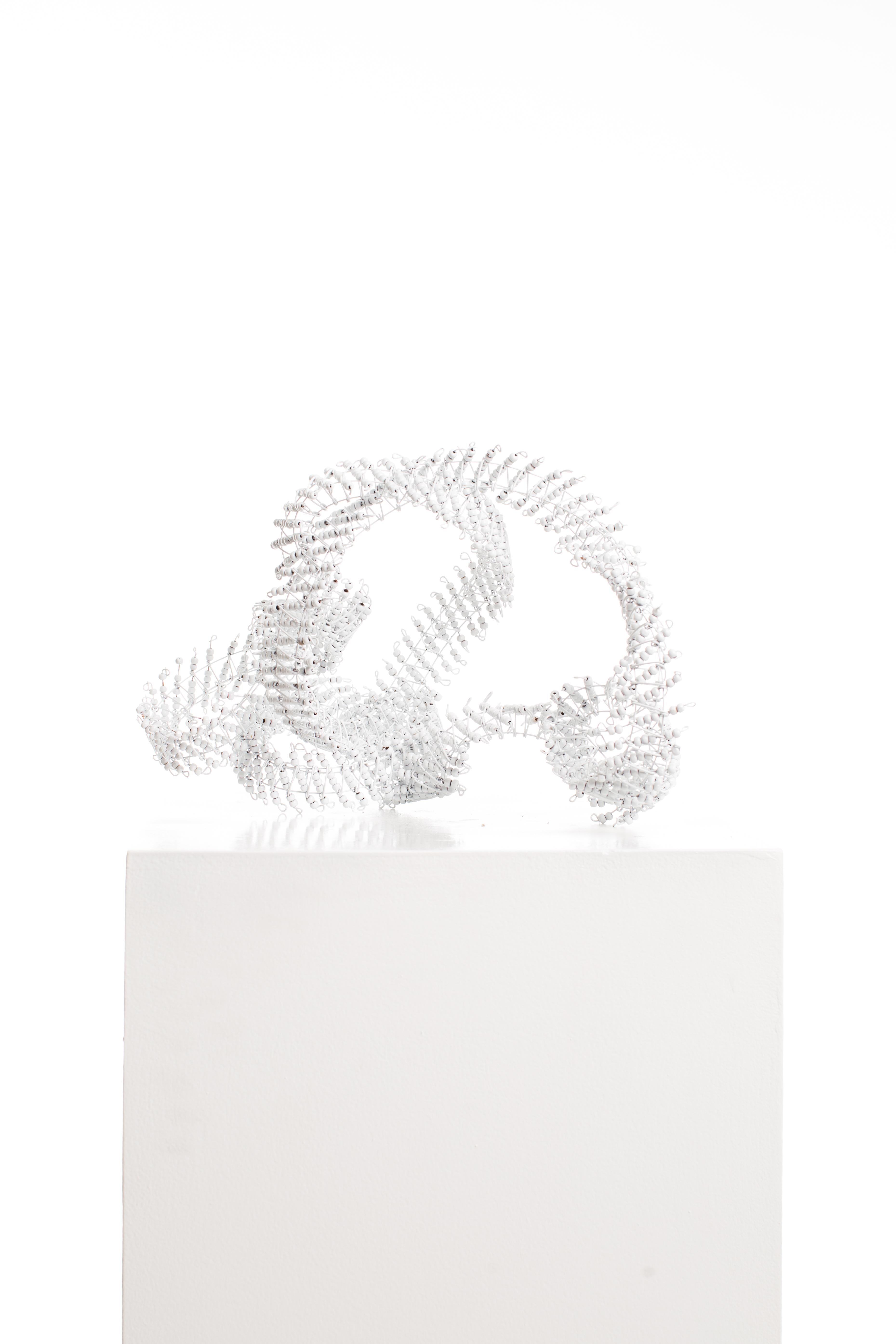 Beaded Whisp 005
White
1/1
Stainless Steel, Wooden Painted Beads 
40cm x 30cm x 25cm
0.55Kg 

Whisps are meticulously constructed organic sculptural expressions. These expressions are symbolic of what the mind feels like to artist Driaan Claassen as