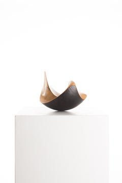 Black, Raw, Satin, Wood, Abstract, Contemporary, Modern, Sculpture