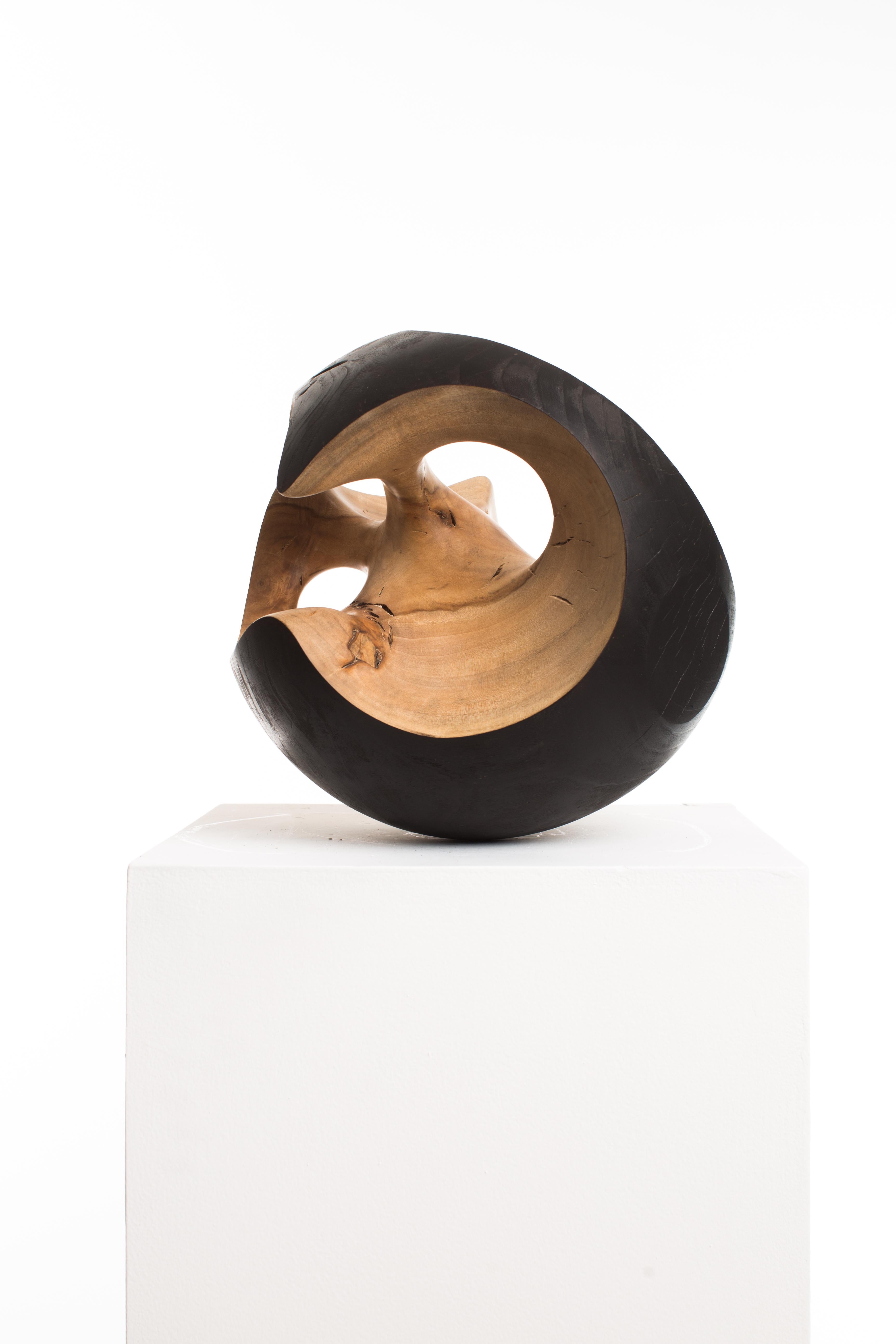 Wooden Sphere 003 
1/1
Camphor
30cm Ø
5.0Kg  
2020 

Crystalized Sculptures is an abstracted exploration of marks left on the physical mind by experiences of emotion and feelings. In Driaan Claassens' work, where whisps portray the subconscious mind