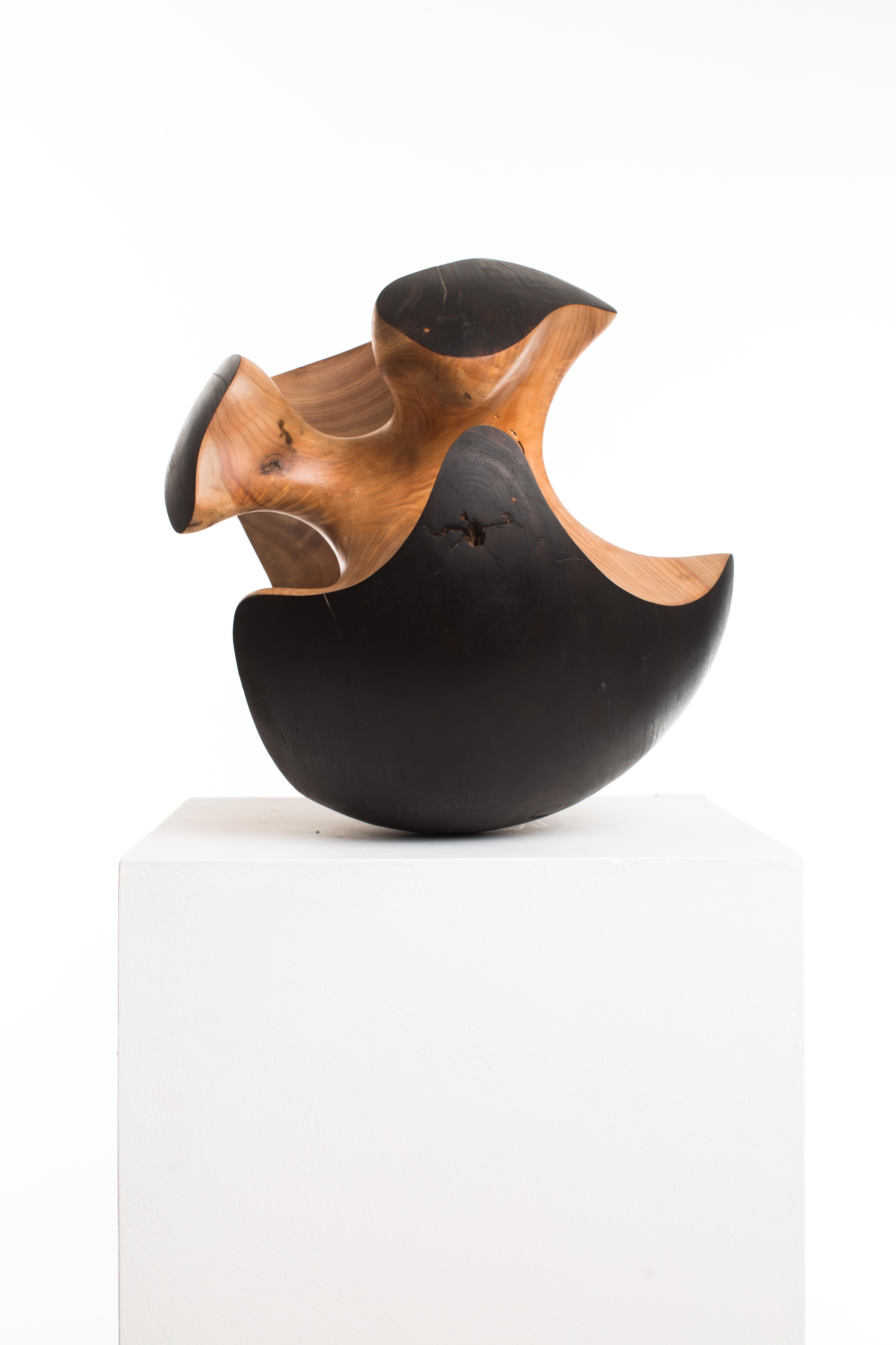 Driaan Claassen for Reticence, Abstract Geometric Sculpture, Wooden Sphere 004 1
