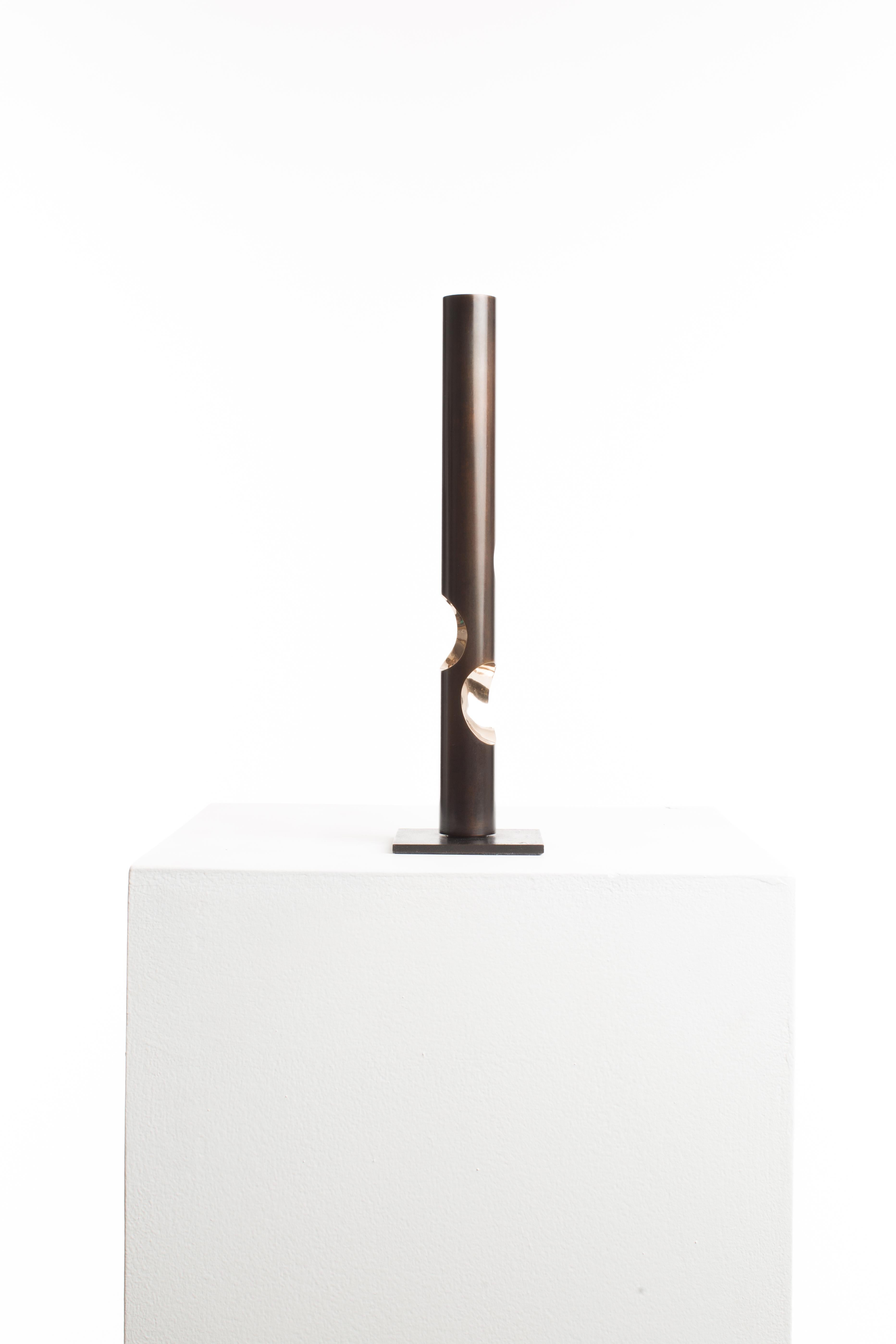 Polished, Black, Bronze, Patina, Abstract, Contemporary, Modern, Sculpture - Gold Abstract Sculpture by Driaan Claassen