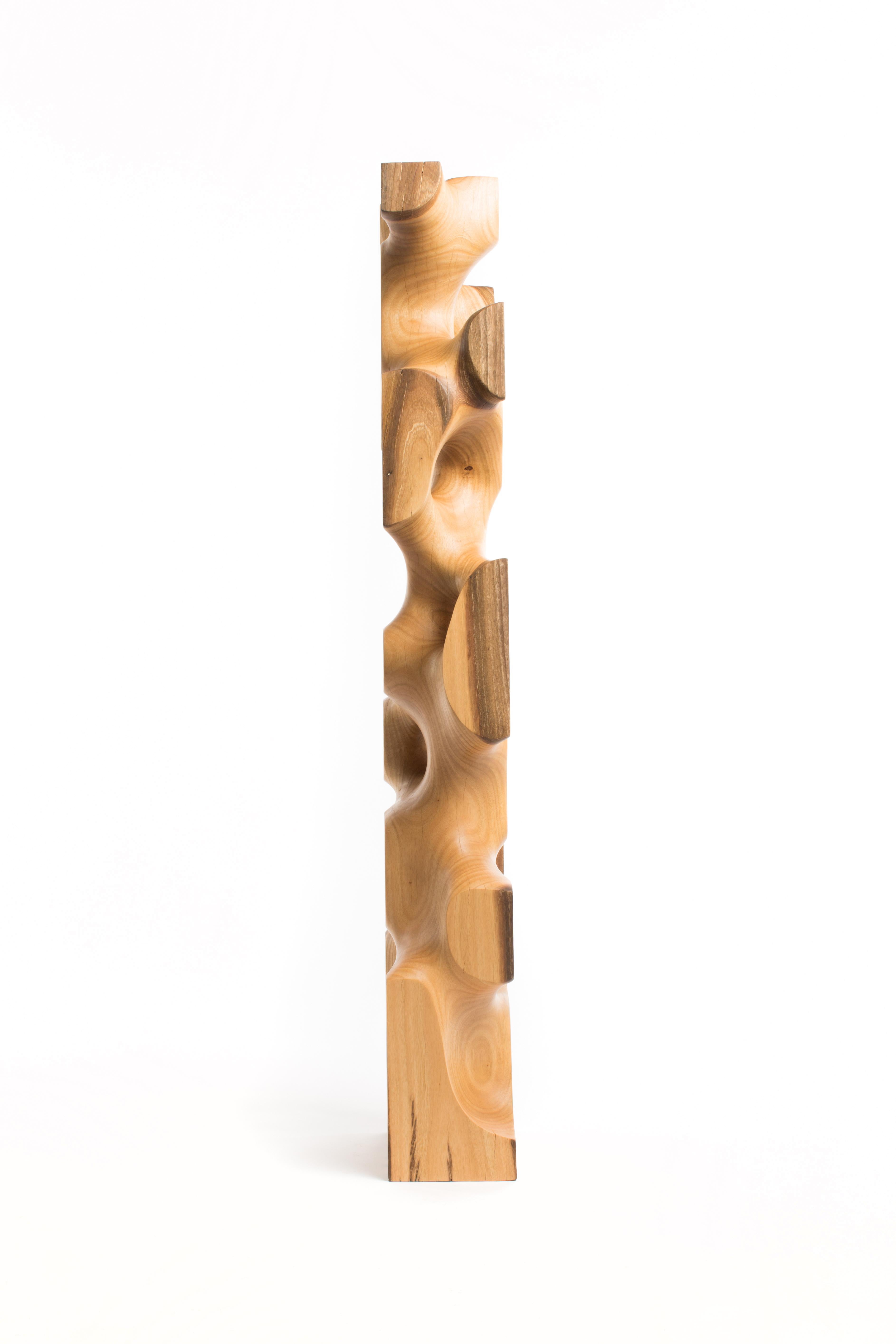 Driaan Claassen for Reticence, Abstract Geometric Sculpture, Wooden Cuboid 009 1