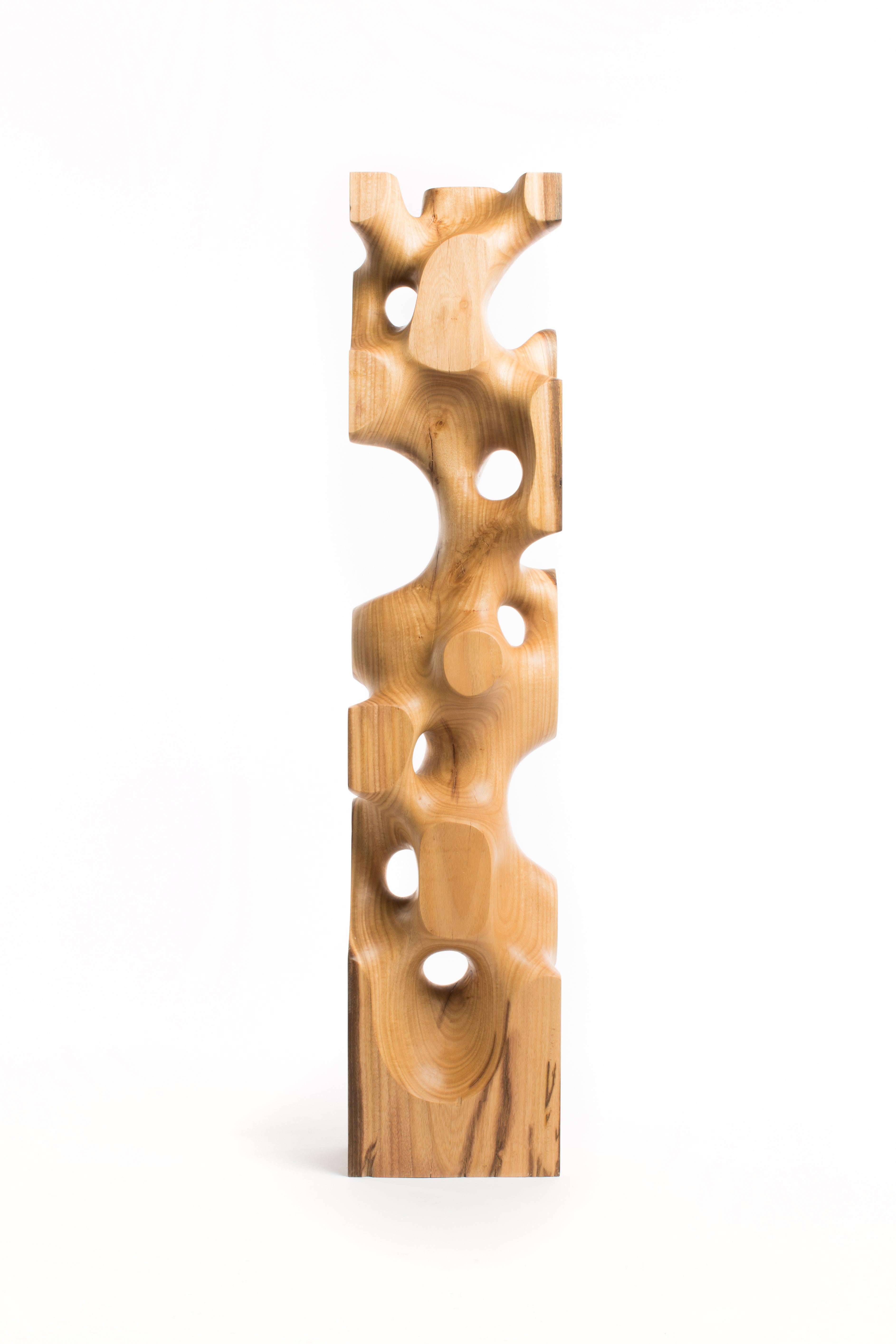 Driaan Claassen for Reticence, Abstract Geometric Sculpture, Wooden Cuboid 009 2