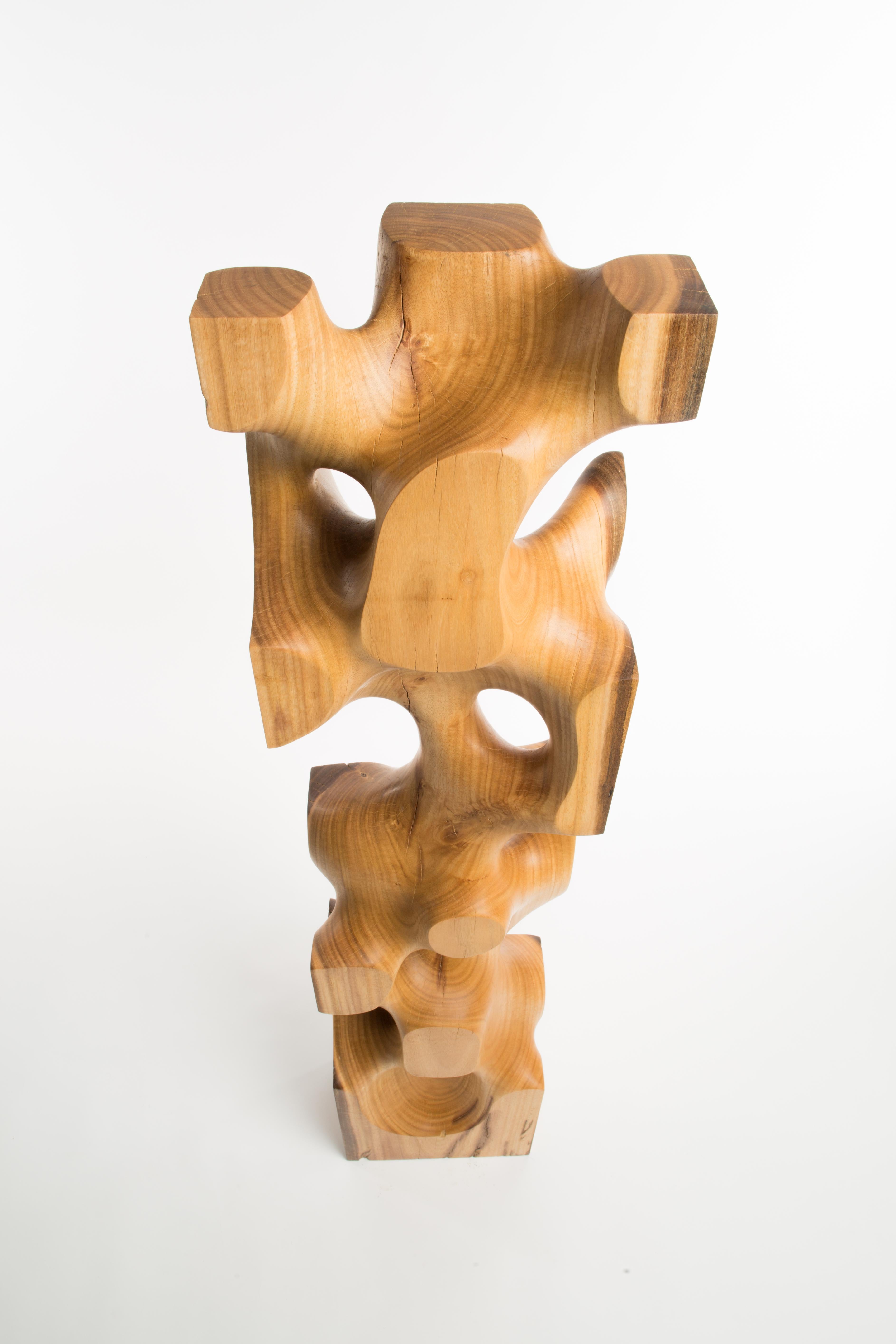 Driaan Claassen for Reticence, Abstract Geometric Sculpture, Wooden Cuboid 009 7