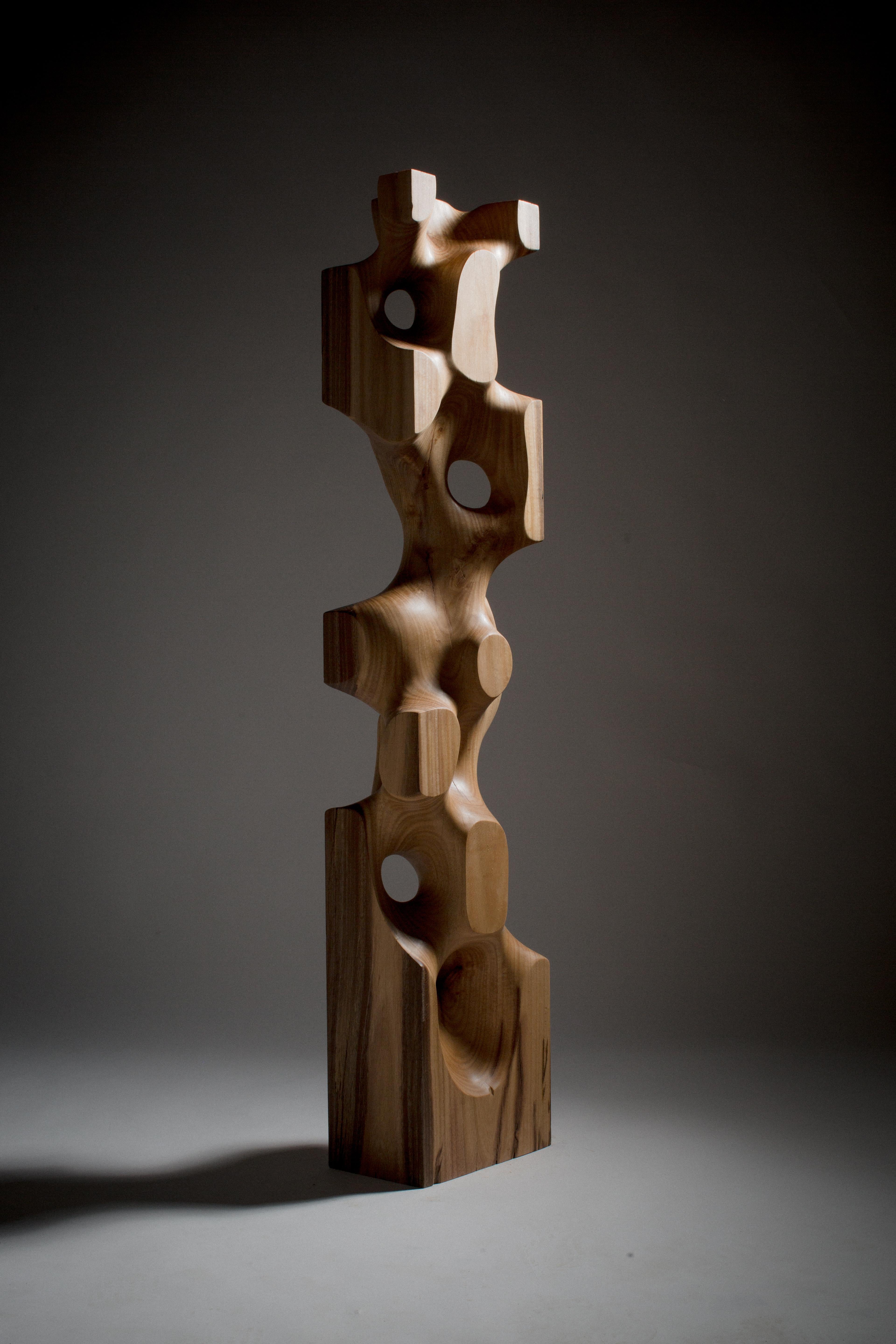 Driaan Claassen for Reticence, Abstract Geometric Sculpture, Wooden Cuboid 009 8