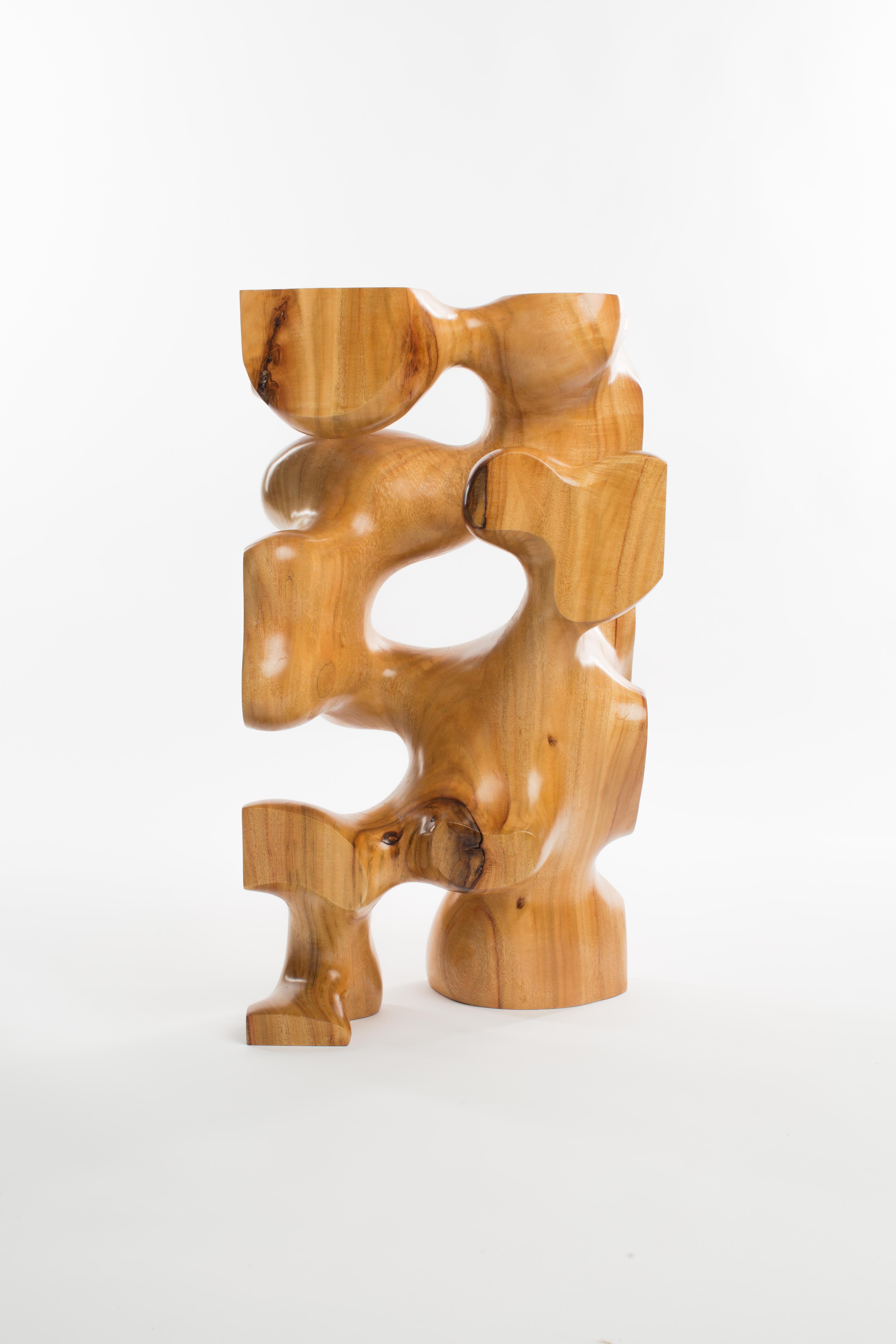 Driaan Claassen Abstract Sculpture - Raw, Wood, Satin, Varnish, Abstract, Contemporary, Modern, Sculpture