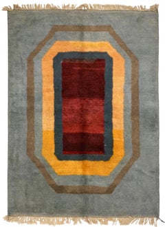  Moroccan Hand-Knotted  Wool Berber Rug