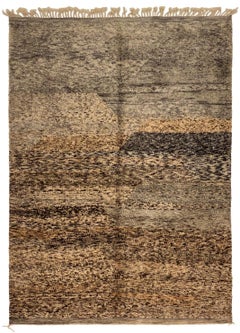  Moroccan Hand-Knotted  Wool Berber Rug