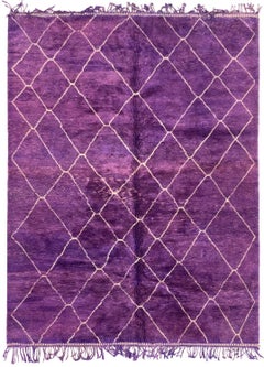  Moroccan Hand-Knotted  Wool Berber Rug