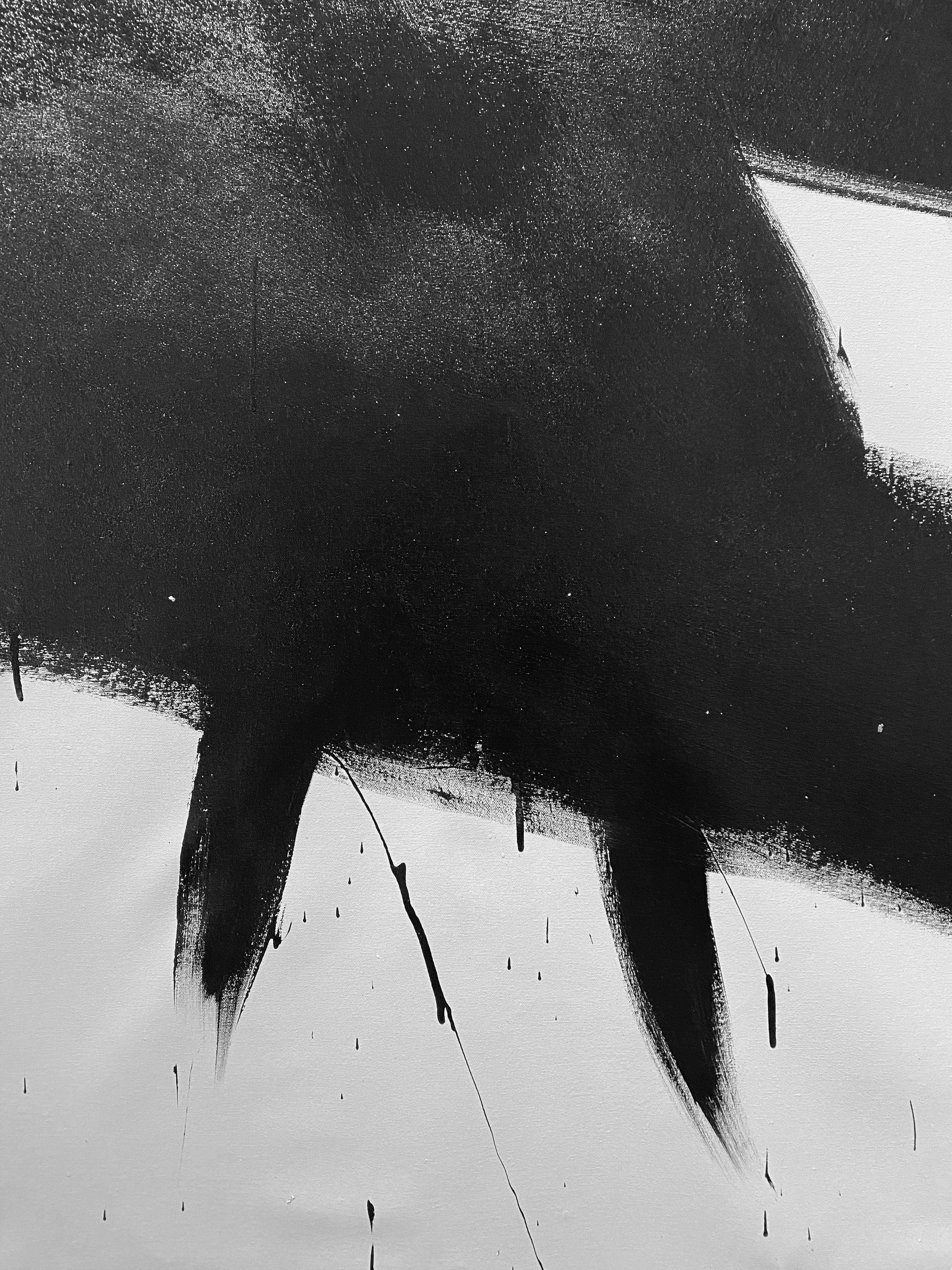 abstraite B2 - Noir Abstract Painting par Carlos Mercado