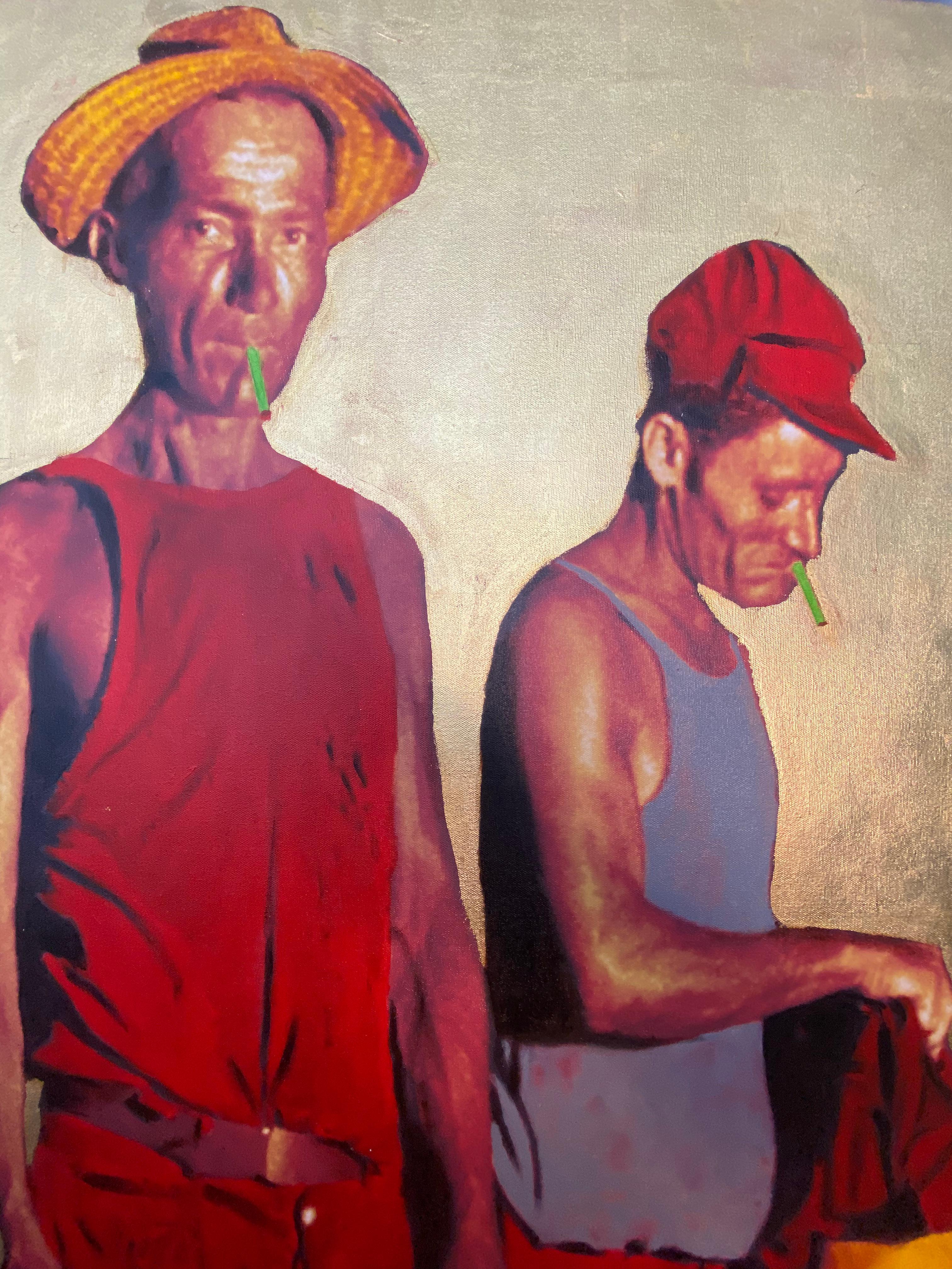 
In this new series Mercado utilizes canvas in big format as a medium to intervene Jack Delano's photographs of Puerto Rican agriculture workers he documented for the FSA in the 1940's. Originally, Mercado intervened Delano's photographs in a