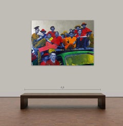 Como Salchicha en L, ca. 2020 Tecnica mista su tela, metallo foglia, edizione 1/7