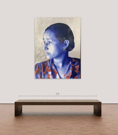 Reparada, ca. 2020 Mixed media on canvas , metal leaf edition number: 1/7