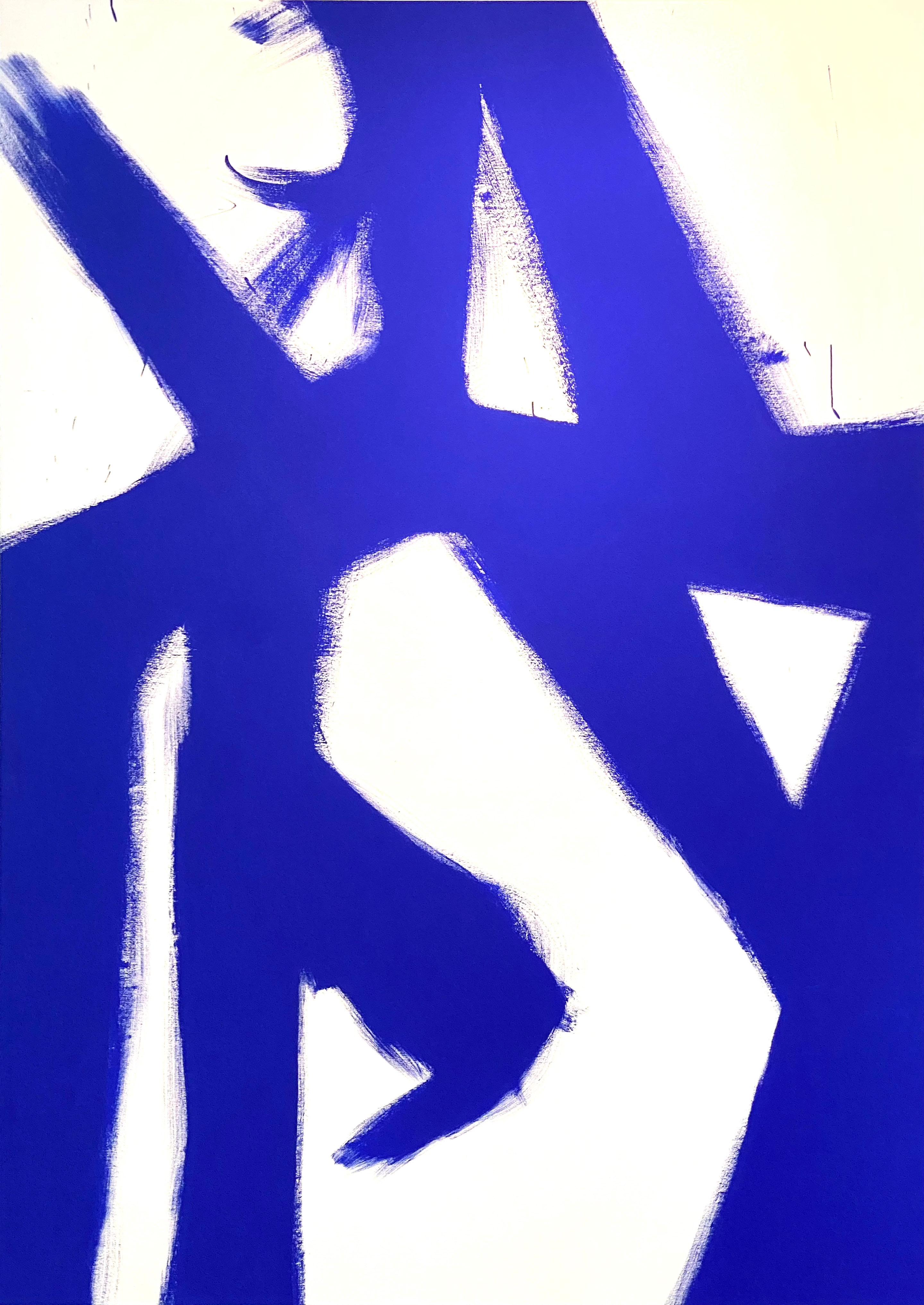 Abstract Yves klein Blue 1 - Painting by Carlos Mercado