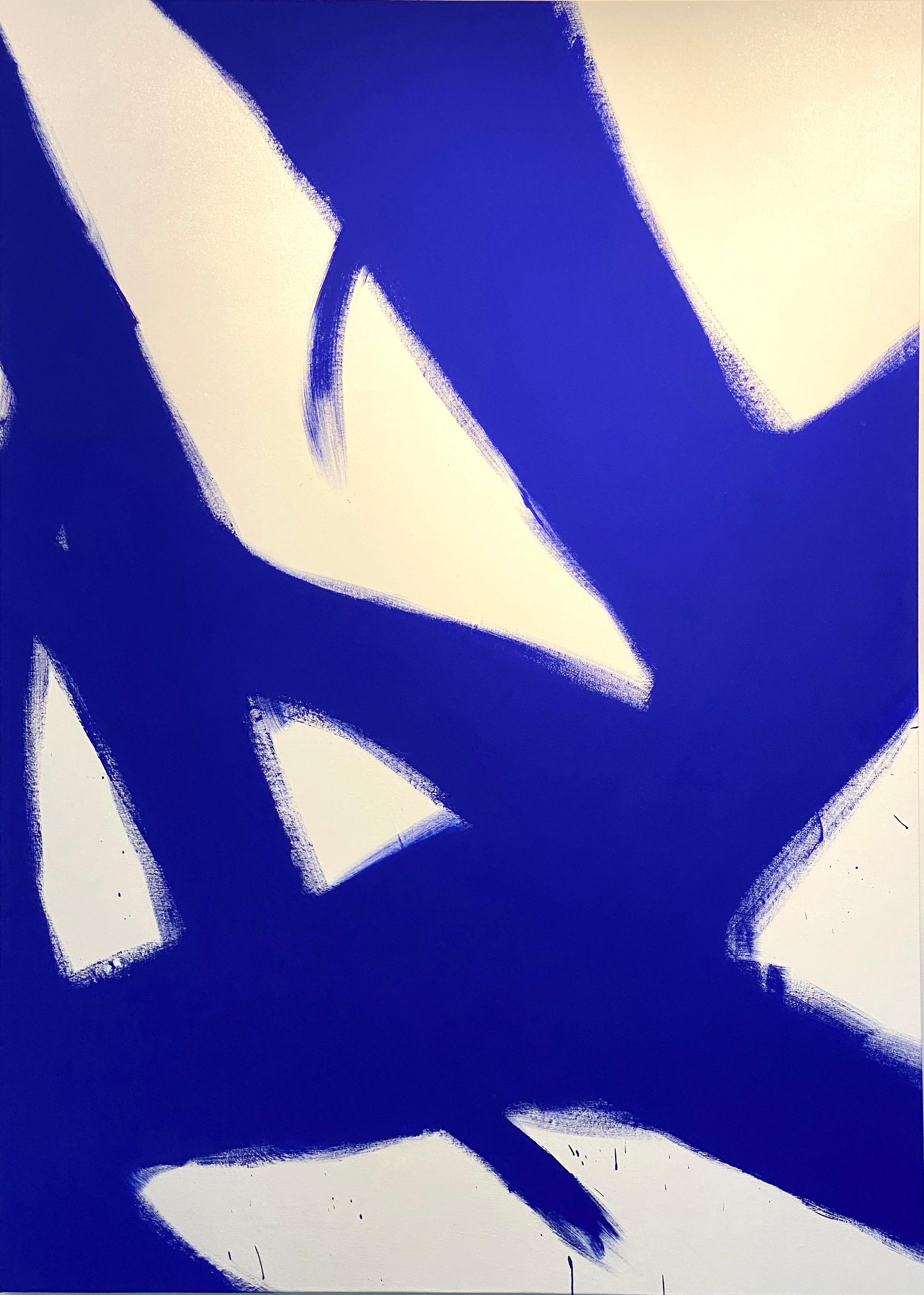 Bleu abstrait Yves Klein 2 - Painting de Carlos Mercado