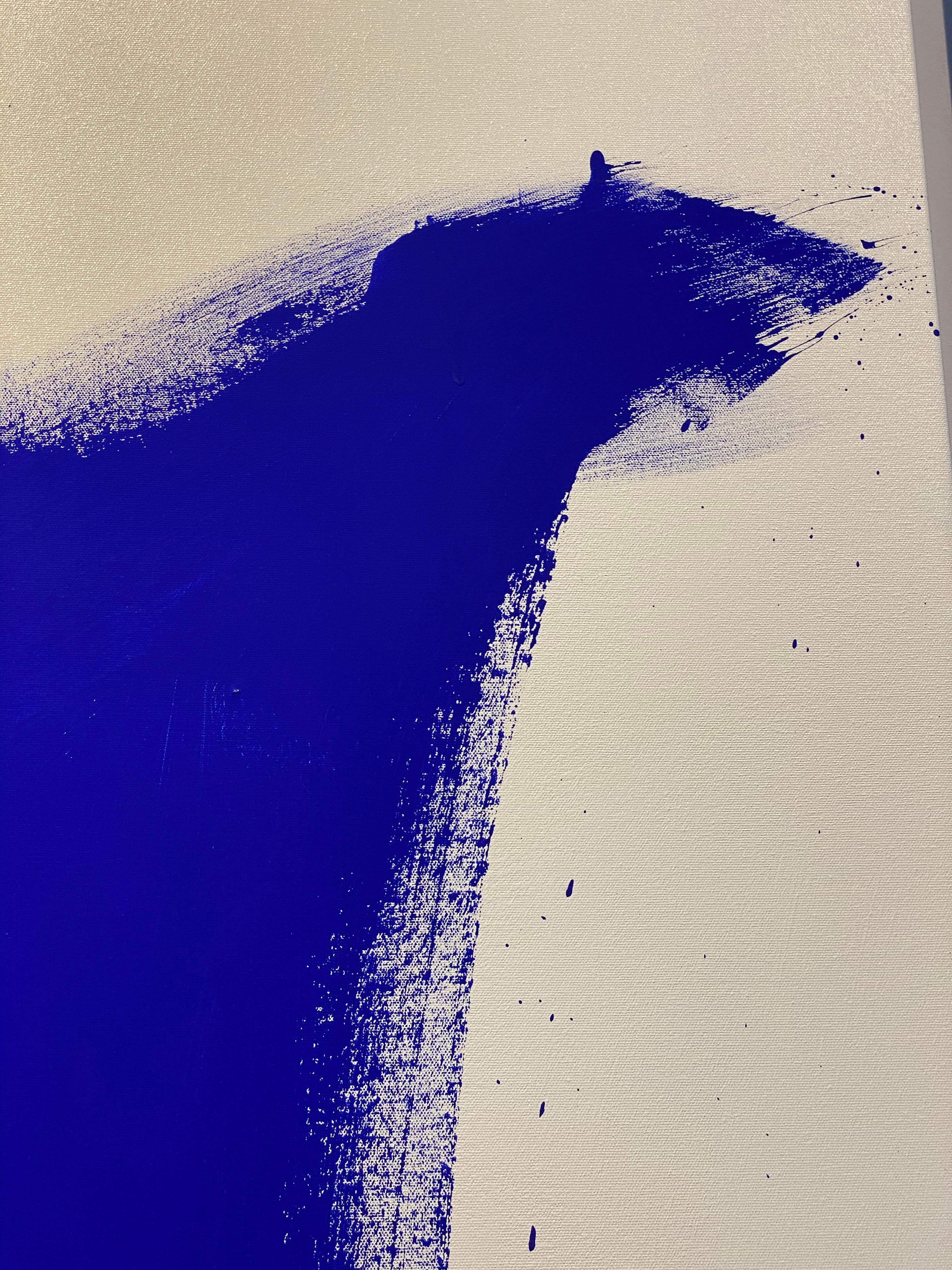 Abstract Yves klein Blue 3 - Painting by Carlos Mercado