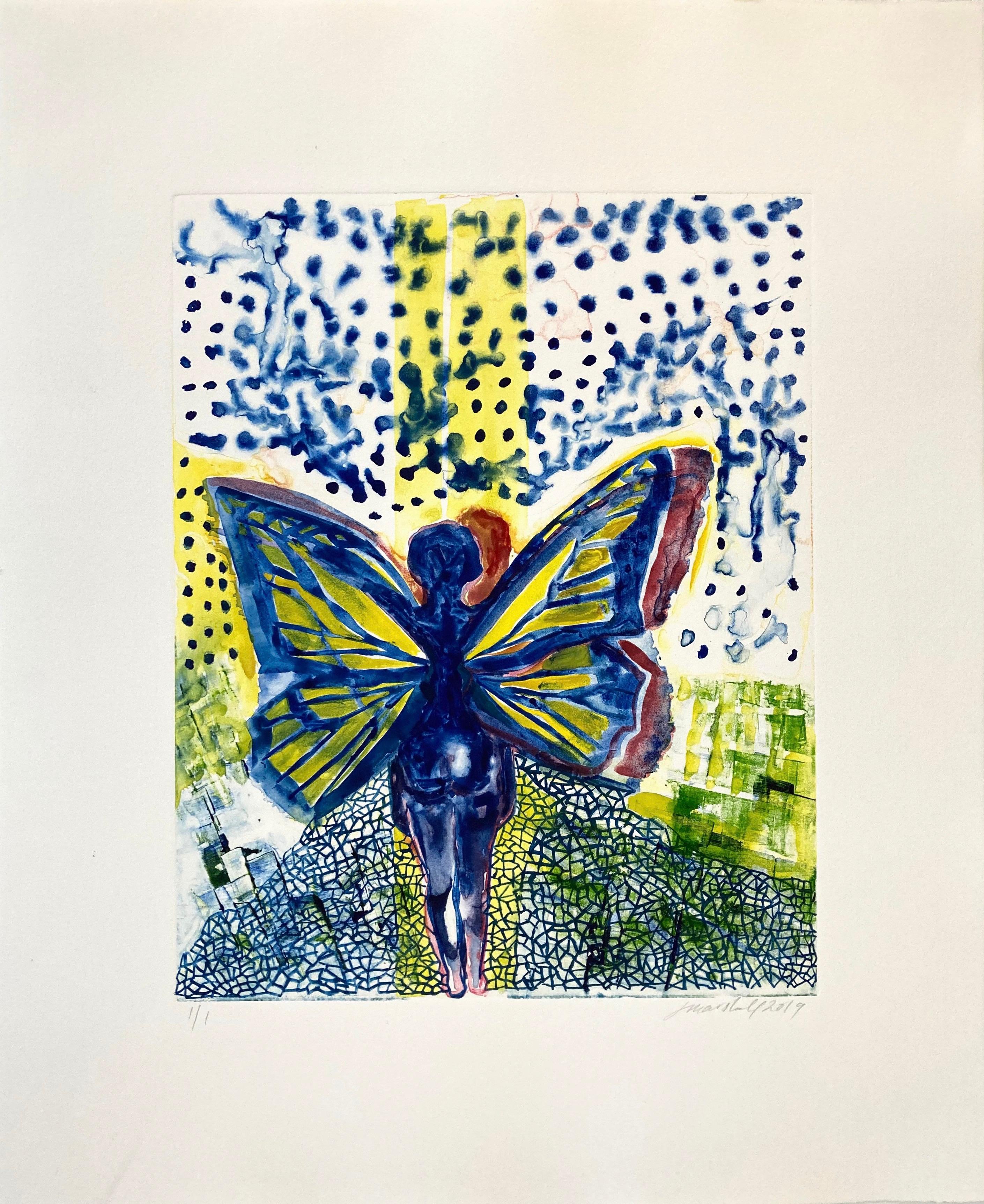 Jennifer Marshall Figurative Print - I, Butterfly