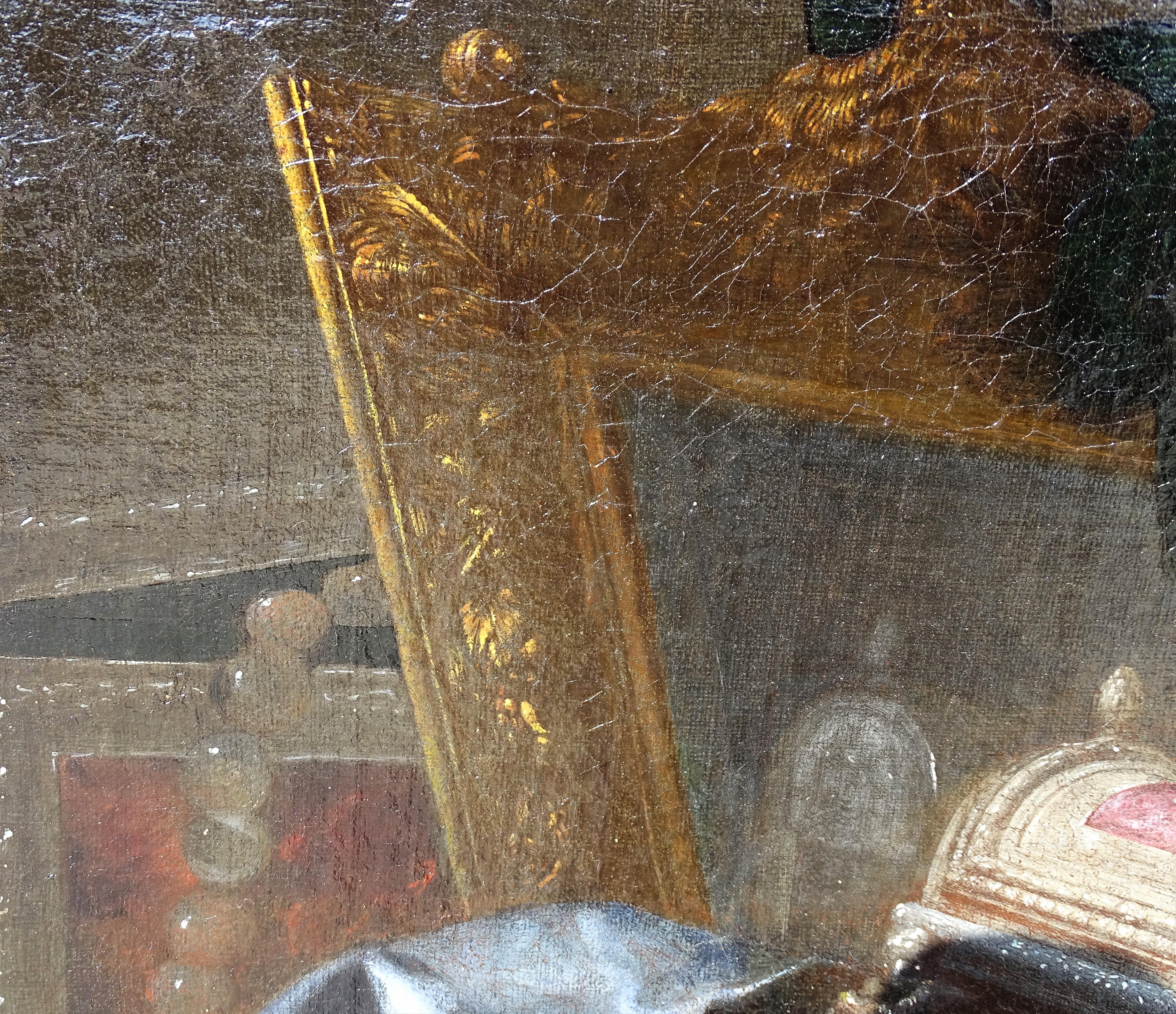 Baroque Still Life Meiffren Comte 17th Century Oil on Canvas For Sale 1