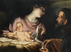 18th Century Rococò Style Antonio Balestra Nativity Oil on Canvas