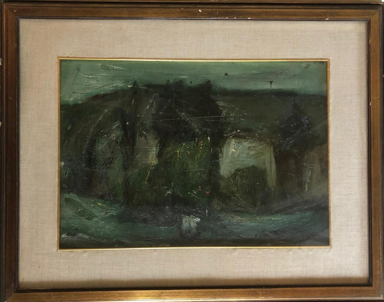 Abstract Expressionist Italian Landscape Giuseppe Centi Oil on Panel 2