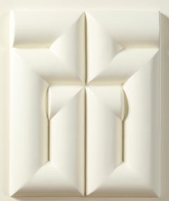 Abstract Plastic Wall relief by Friedrich Gräsel in white,  1960s