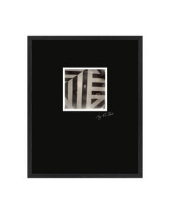 Stripes - Contemporary Black & White Polaroid Original Photograph Framed