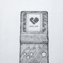 Untitled - 21st Century Contemporary Black and White Pen Drawing