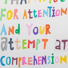 Thank You For Attention - Contemporary Acrylic Painting - Street Art