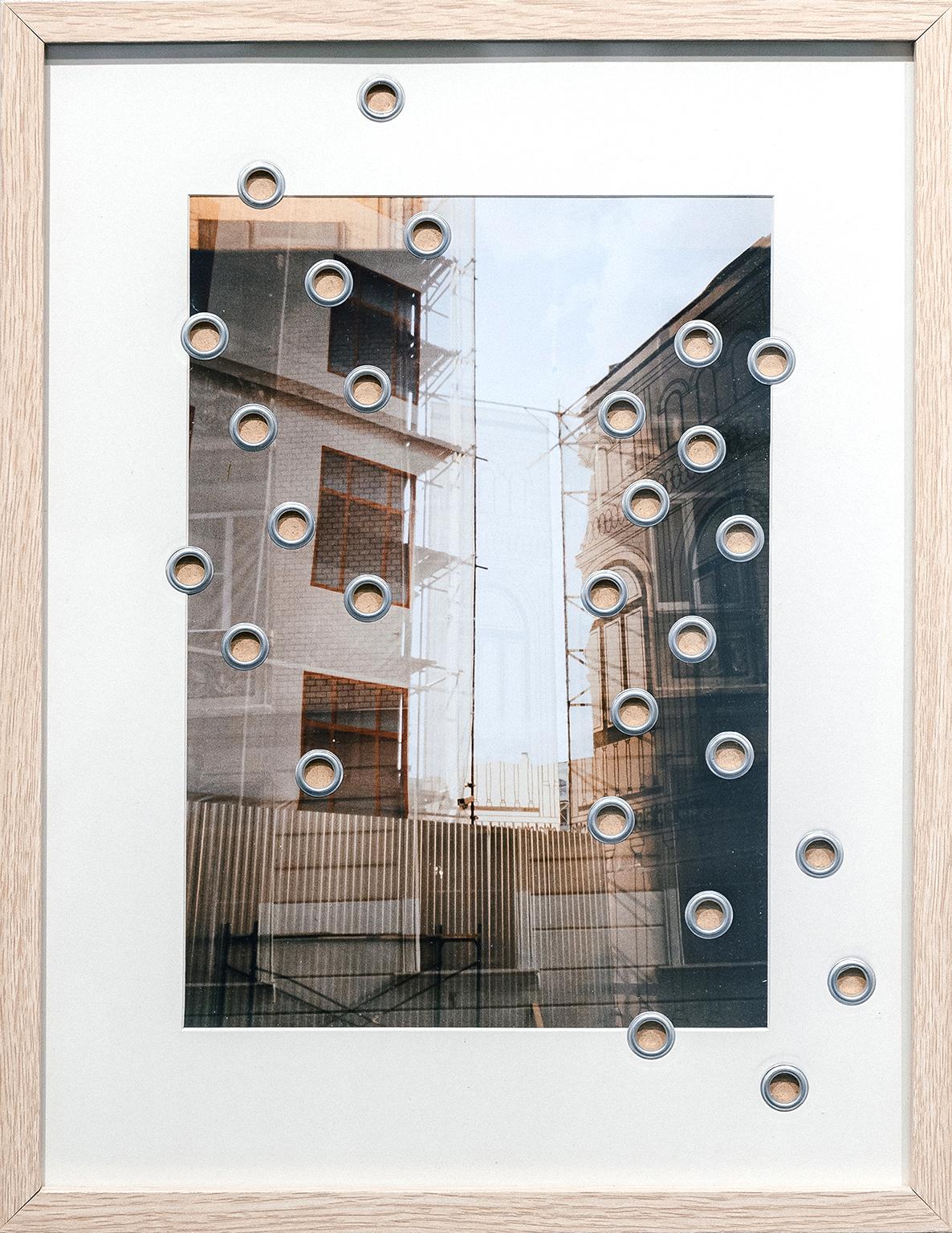 Igor Ponosov
Photo series "Between The Walls", 2021
Digital print from negative film, mat (picture framing), grommets, wooden frame
40 x 30 cm

Igor Ponosov (b. 1980) is a Moscow-based artist, curator and researcher, co-founder of the Partizaning