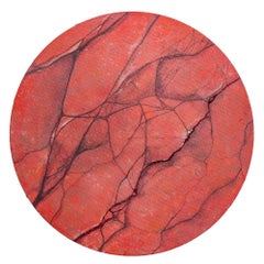 Girl, You'll Be A Woman Soon - Contemporary Acrylic Painting - Round Canvas