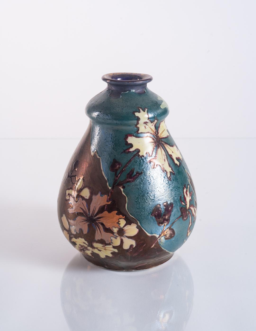 Vaso Mountain Sunset di Ernst Wahliss, Art Nouveau, 1900 ca. 4