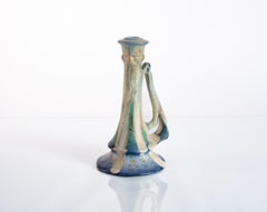 Amphora RStK Biomorphic Art Nouveau Ceramic Candlestick att. Paul Dachsel