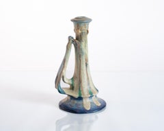 Antique Amphora RStK Biomorphic Art Nouveau Ceramic Candlestick att. Paul Dachsel