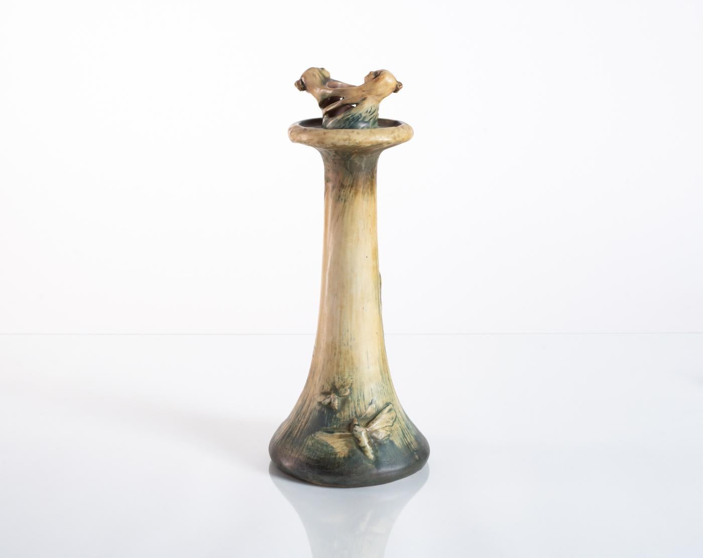 Amphora Mystical Art Nouveau Ceramic Candelstick World’s Fair 1900 For Sale 2