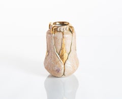 Vase Amphora avec feuilles de Ginkgo par Ernst Wahliss, att. Paul Dachsel, C.C. 1900
