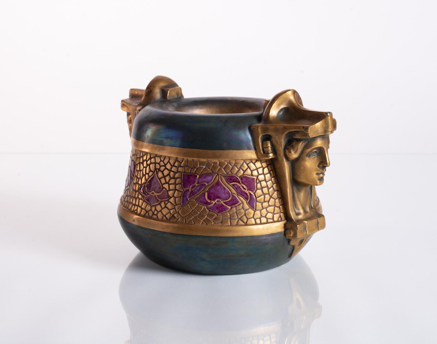 Art Nouveau Egyptian Sphinx Bowl by Ernst-Wahliss c. 1900 For Sale 1