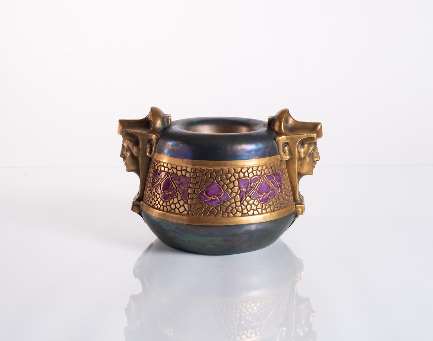 Art Nouveau Egyptian Sphinx Bowl by Ernst-Wahliss c. 1900 For Sale 5