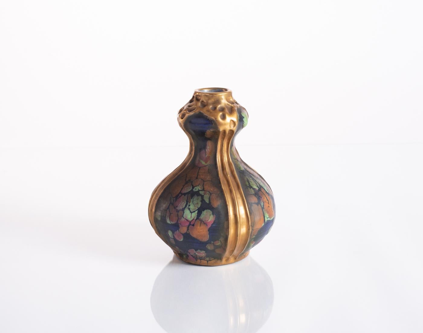 Art Nouveau Confetti Decor Vase by Amphora c. 1900 For Sale 1