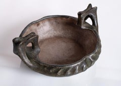 Two-Handled Biomorphic Bowl by Amphora, Art Nouveau c. 1900
