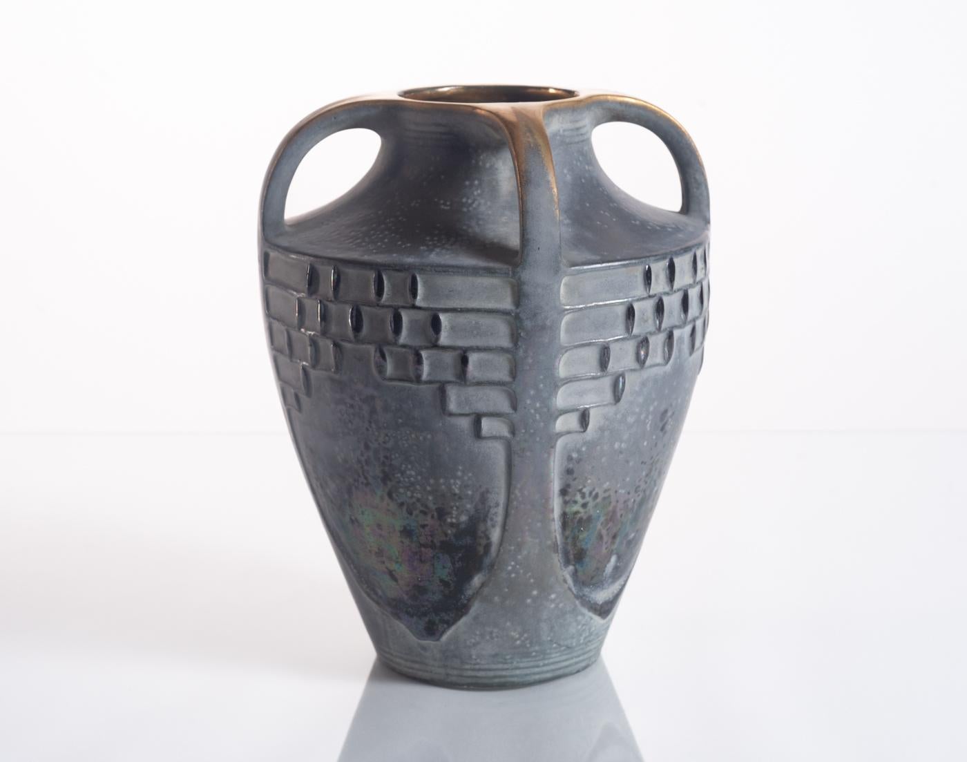 Secessionist Geometric Urn by Paul Dachsel c. 1900 For Sale 11